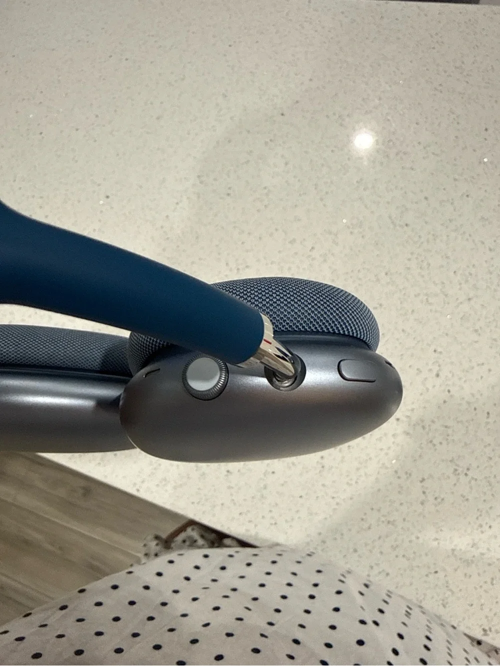 Apple Over‑Ear Headphones - Space Gray with Blue Fabric